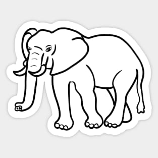 Stick figure elephant Sticker